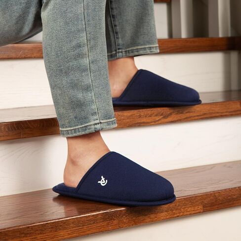 VeraCosy Mens Knitted Scottish Slippers with Soft Memory Foam Non Slip Indoor Rubber Sole in Kuwait