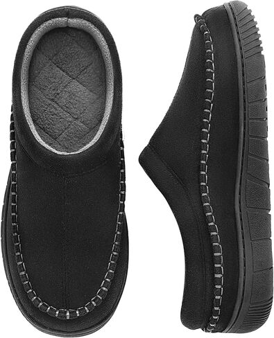 Mixin Mens Slippers Indoor Outdoor Memory Foam Warm Fuzzy Fluffy Comfy House Shoes anti slip moccasin slippers in Kuwait