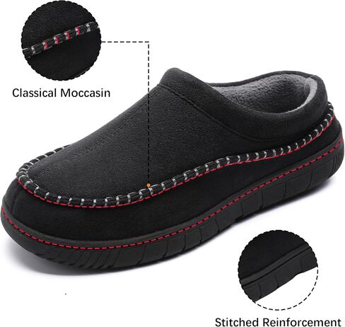Mixin Mens Slippers Indoor Outdoor Memory Foam Warm Fuzzy Fluffy Comfy House Shoes anti slip moccasin slippers in Kuwait