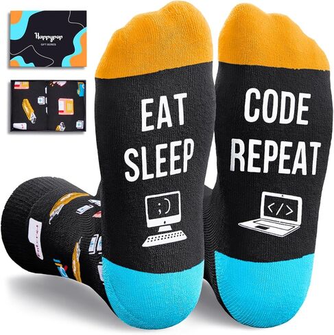 HAPPYPOP Gifts for Geeks Chess Players - Coding & Chess Socks in Saudi Arabia