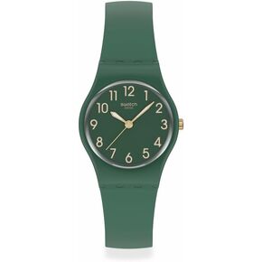 Swatch Casual Watch Unisex Green Quartz Plastic Notes of Pecan