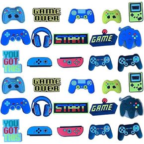 30PCS Video Game Charms for Shoes, Game Handle Shoe Decoration Accessories for Boys Men Kids Girls