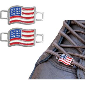 2 Pack Usa Flags Shoes Boot Lace Keeper Us American Union Workers Sneaker Charms For Shoes Laces Shoe Charms For Sneakers Shoe Lace Charm Boot Charm