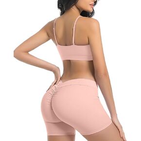 تمرينات المرأة من قطعتين عالي الخصر v الظهر السراويل اليوغا HALTER Sports BRAS GYM GYM