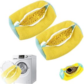 Premium Mesh Shoe Washing Bag for Washing Machine & Dryer Durable Laundry Shoe Protector for Sneakers, Travel, Delicates Reusable Shoe Cleaner Accessories (2-Pack)