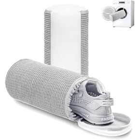 1Pcs Shoes Washing Machine Bag, Sneaker Tennis Laundry Bag Mesh Shoe Washing Bag for Washer and Dryer, Plush Fibers Shoe Cleaning Bag Reusable Shoe Laundry Bag for All Shoes, Gray