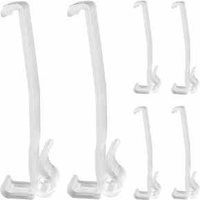 Valance Clips 6pcs 3-1/4'' Window Blinds Hidden Clip Clear Plastic for Horizontal Blinds Valance Retainer Holder