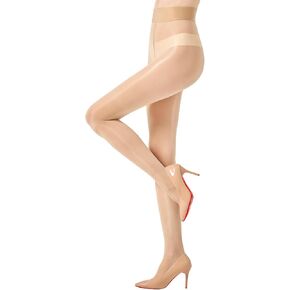 Shiny Pantyhose for Women Shimmer Sheer Tights Silk Oil High Waist Stockings