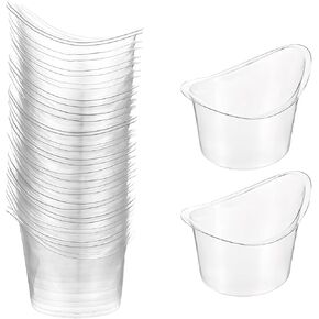 40pcs 5ml Disposable Eye Wash Cups Portable Plastic Measuring Cup Wash Bath Kit Flush Cleaning for Eyes Rinse Eye Care Tool Bath Washer for Quick Relief Tired Dust Makeup Irritant
