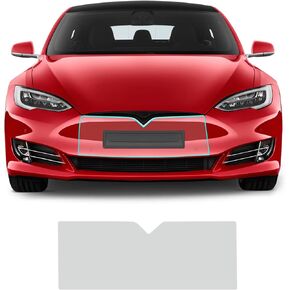 for Tesla Model S 2016-2024 Front Bar PPF Precut Gloss Clear 8.5mil TPU Car Paint Protective Film Self Healing HD Film Scratch Protector Exterior Accessories