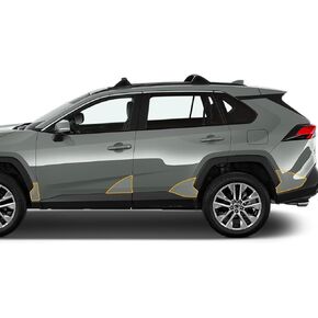for Toyota RAV4 2019-2024 PPF Precut 8.5mil TPU Car Paint Protective Film Scratch Protector Exterior Accessories (Lower Side of Front and Rear Doors 6Pcs)