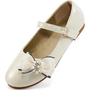 Aomigoct Girls Flats Dress Shoes: Little Kid Princess Ballerina Flats for Birthday Party - Girls Mary Jane Shoe for Wedding School