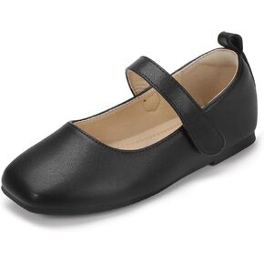 Hehainom Girls Dress Shoes Flower Girl Toddler Little Big Kids Square Toe Flats Mary Jane Wedding School Shoes in Kuwait