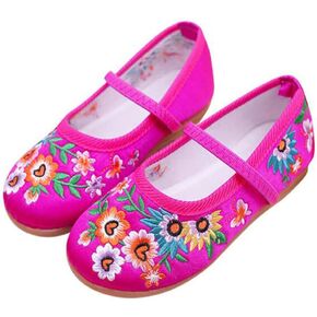 أزياء Idotta Encanto Mirabel Shoes for Girls Isabela Madrigal Cosplay Embroidery Mary-Jane Flats Shoes