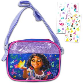 Disney Encanto Crossbody Bag for Girls Purse Bundle with Encanto Crossbody Bag for Girls Plus Stickers, Temporary Tattoos | Encanto Fanny Pack Kids