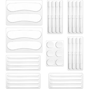 34 Pcs Silicone High Heel Cushion Inserts Pad Shoe Strap Grip Anti Slip Sandals Gel Protector Strips Sling Backs Foot Support Sticker for Women Men Sports Sneakers