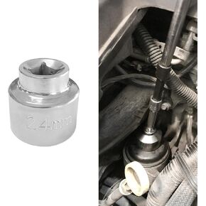 27mm Oil Filter Socket Wrench, Oil Filter Removal Tool, 3/8" Drive Oil Filter Socket Tool, Car Accessories 6 Point Steel Oil Filter Cap Wrench for Most Car Models with Oil Filter Cap (27mm)