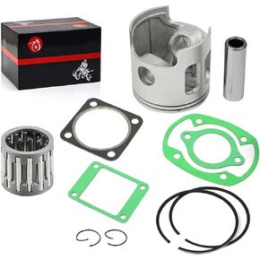 J10-11631-00-96 Top End Piston Bearing Gasket Ring kit for Yamaha G1 2-Cycle Gas Golf Cart 1978-1989 J10-11610-00-00 93310-218A6-00