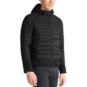 موجة Tumi للرجال غير المتكافئة منتفخة متوسطة الوزن مع Primaloft Fill - سترة منتفخة مقنع - ملابس خارجية للرجال