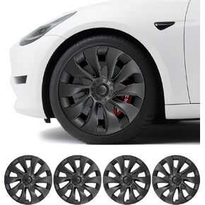 تغطية غطاء عجلة 18 بوصة متوافقة مع غطاء عجلة Tesla Model 3 ، مناسبًا لعام 2017-2023 Tesla Model 3 Hubcaps ، أغطية حافة تصميم التماثل
