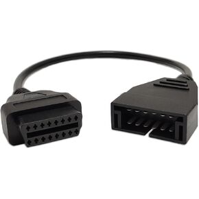 OBD1 to OBD2 GM Adapter, OBD1 12 Pins to OBD2 16 Pins Code Reader Scanner Diagnostic Tool Adapter, Cable Connector Replacement for GM