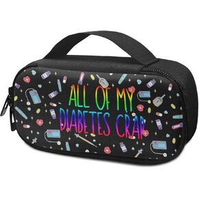 All My Diabetes Stuff Insulin Cooler Travel Case Diabetic Medication Insulated Cool Organizer for Blood Sugar Test Strips, Medication, Glucose Meter, Pills, Tablets in Kuwait
