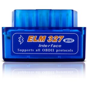 Mini ELM327 OBDII Car Diagnostic Scan, Car Professional Bluetooth Scan Tool, Supports Torque Pro App, Code Reader for Android Windows