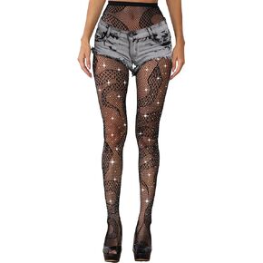 Fishnet Tights, Sexy High Waist Fishnet Stockings for Women, Stretchy & Durable Fishnets, Plus Size Available