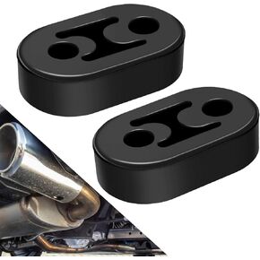 2 PCS عادم شماعات مطاط جبل Universal Fit 12mm خاسر مكوّن شاق للسيارة لشاحنة السيارة سيارات الدفع الرباعي عالية درجة حرارة الاهتزاز المقاوم لتثبيت مجموعة التعليق (الأسود) (75 مم 4 ثقوب)