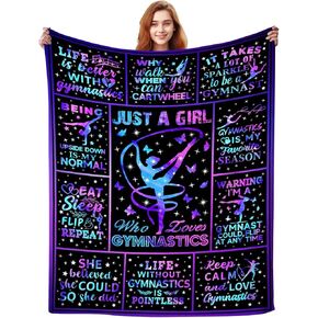 Gymnastics Blanket Gifts for Girls Teens,Gymnastics Stuff Gymnastics Throw Blankets,Gymnastics Birthday Gifts for Gymnasts Gymnastics Lovers Kids 50"x40"