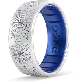 مجموعة Enso Rings Disney Frozen Collection - حلقات سيليكون مريحة - عرضها 7.9 ملم ، 2.18 مم