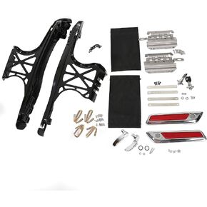 Kuafu Saddlebag Hardware Attices Kit Texmentible مع 2014-2024 Harley Touring Road King Street Glide Electra Glide Ultra Classic FLT FLHT SAGDLE BAC LOCK