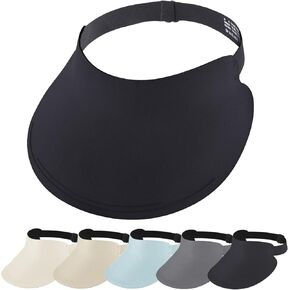 EINSKEY Women's Wide Brim Sun Visor, UPF50+ Seamless Ponytail Hat Packable Quick Dry for Sports Golf Tennis Running Beach
