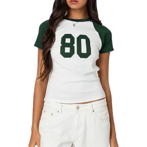 Y2k Graphic Baby Tees Women Teen Girl Fruit Print Crop Top Short Sleeve Slim Fit Vintage Aesthetic T Shirt Clothes