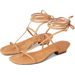 Madewell Women's Tonio Strappy Sandals-Lace Up Suede Ballet Flat