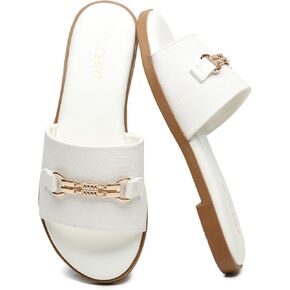 Flat Sandals for Women 2025 Slide Sandals Summer Fashion Women Dressy Slip on Shoes for Party Wedding Vacation Beach Walking Square Open Toe Shoes
