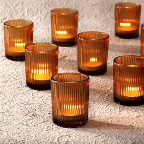 Homemory 12 Pack Silver Glass Votive Candle Holders, Tealight Candle Holder, Vintage Candle Holders Bulk for Table Centerpieces, Christmas, Baby Showers, Birthday, Wedding, Party