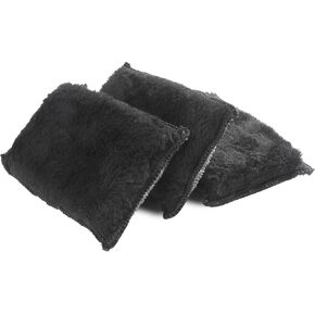 3pcs Car Interior Cleaning Sponge Block ، وسادة فرك داخلية ، وملحقات للسيارات ، تفاصيل تفاصيل ، إسفنجة تنظيف الألياف الدقيقة ، مناسبة للسيارة الداخلية والجلد والبلاستيك والفينيل (الرمادي والأسود)