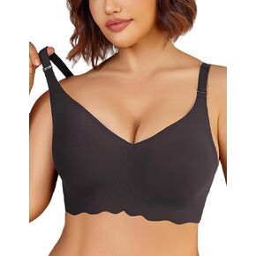Avidlove Wireless Bras for Women Seamless Bralette Full Coverage Bra V Neck Tshirt Brassiere