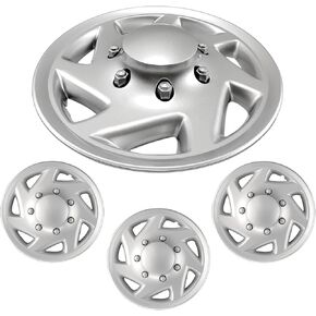 16 بوصة Silver Hubcaps مجموعة 4 قطعة مناسبة لعام 1997-2023 فورد E-series E350 E450 شاحنات قابلة للاستبدال F8UZ1130AA F7UZ1130AA