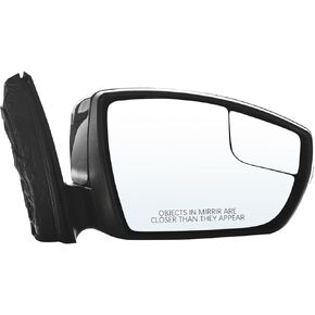 Left Rear View Mirror Fit for Ford Focus 2012-2018, 5-Pin Electric Adjustment ，Rearview Mirror w/Blind Spot, Power Adjustment, Power Heated And Turn Signal Black