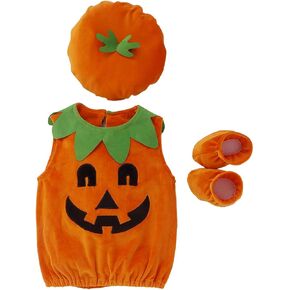 oneflow Newborn Toddler Baby Girl Boy Halloween Pumpkin Costumes Cute Hooded Romper Jumpsuit Outfit Clothes