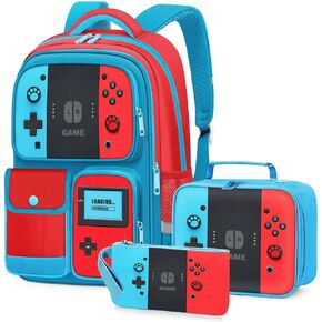 Kids Backpack for Boys,Gamer Boys Backpack for Children Teens Elementary Middle School,17" Capacity School Bookbag
