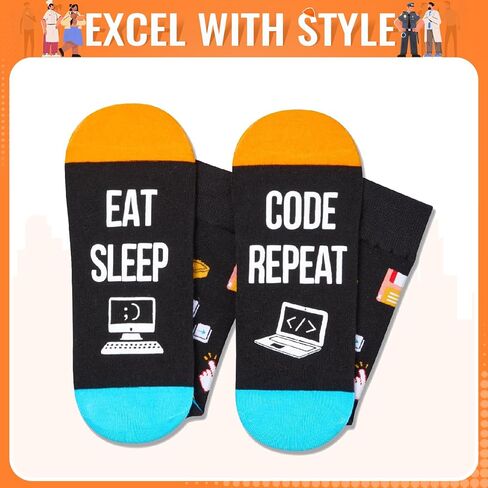 HAPPYPOP Gifts for Geeks Chess Players - Coding & Chess Socks in Saudi Arabia