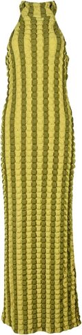 Womens Casual Sexy Halter Sleeveless Sundresses Bubble Textured Backless Prom Cocktail Maxi Dresses in Saudi Arabia