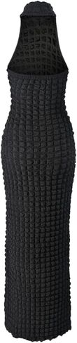 Womens Casual Sexy Halter Sleeveless Sundresses Bubble Textured Backless Prom Cocktail Maxi Dresses in Saudi Arabia