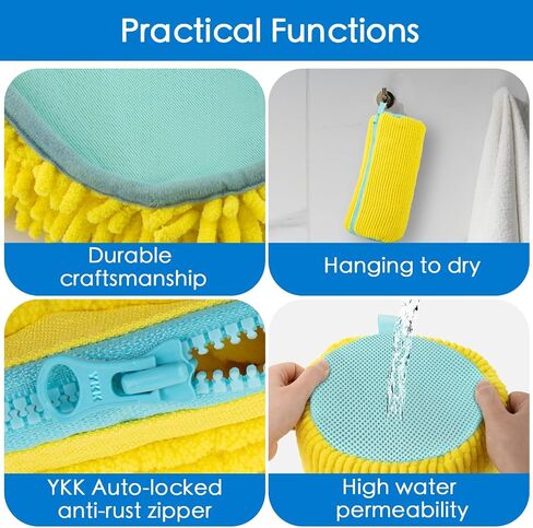 Shoe washing machine bag,15''×7'' 1Pcs shoe laundry bag,1Pcs Mesh Laundry Bag,360° Clean shoe bag for washing machine,YKK Zipper shoe washing bag(1PCS + 1PCS Yellow) in Saudi Arabia