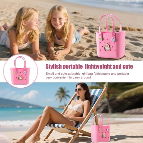 حقيبة حمل مطاطية حقيبة شاطئ صغيرة مقاومة للماء في الهواء الطلق حقيبة قابلة للغسل حقيبة سفر محمولة حقيبة يد مفتوحة لسوق السفر الرياضي في الهواء الطلق in Kuwait