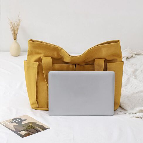 Canvas Tote Bag For Women With Pockets For Shopping Traveling Daily Commuting Beach Leisure And Fitness in Saudi Arabia