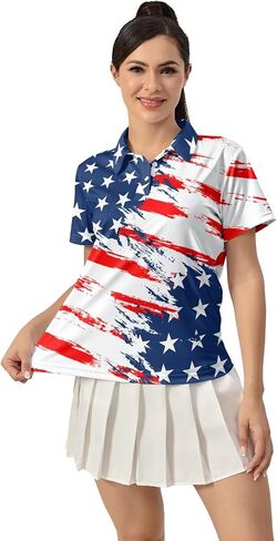 Womens Golf Shirt Funny Polo Shirts Golf Outfits Shirts Collared Printed Tennis Tops Ladies Golf Shirts Golf Gift in Saudi Arabia
